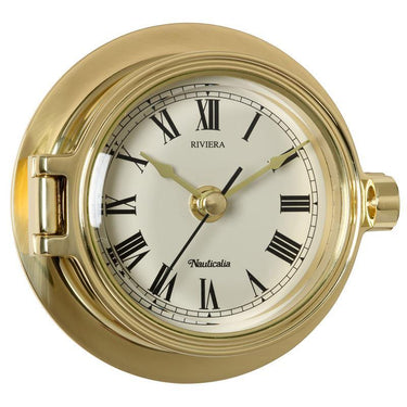 Riviera Brass Clock - Viking Marine