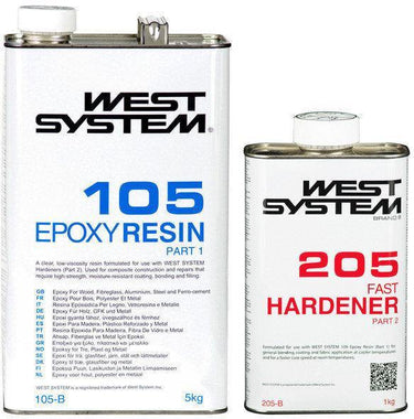 West B-Pack 105/205A - 6kg (Fast Hardener) - Viking Marine