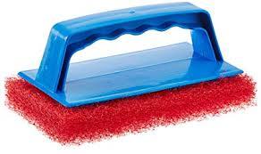 Star Brite Scrub Pad with Handle (Medium) (Red) - Viking Marine