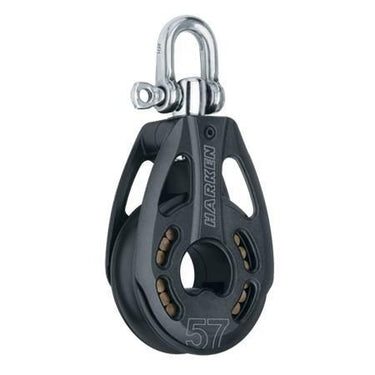 Harken 57mm Aluminum Black Magic Airblock with Swivel 3215 - Viking Marine