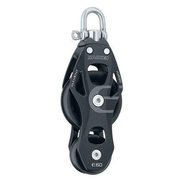 Harken 60mm Aluminum Element Fiddle Block with Swivel 6262 - Viking Marine