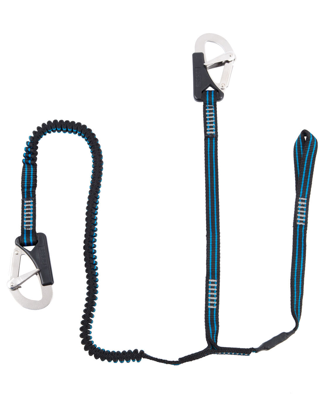 Seago Safety Tether Line 2 Hook with Cow Hitch Loop & Elasticated Webbing |  Viking Marine