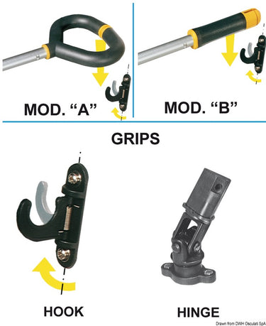 FRIEND tiller extension handle B 642/935 mm