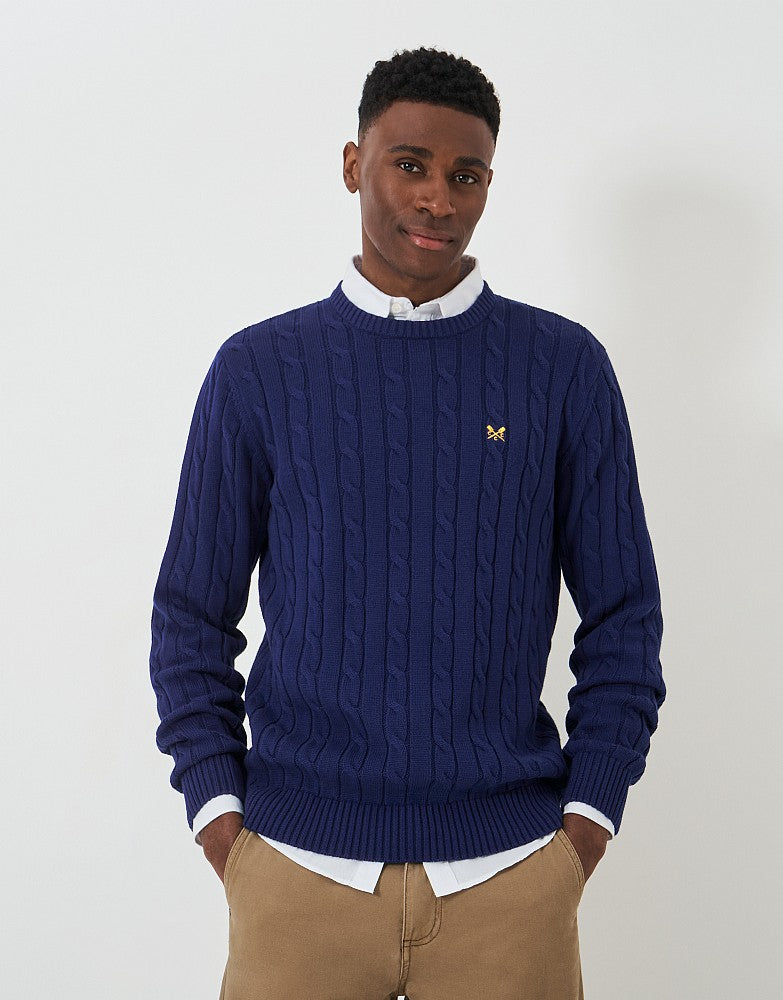 Long cable knit jumper sale