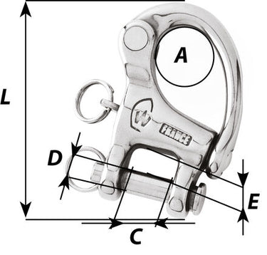 Wichard HR snap shackle with clevis pin