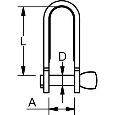 Proboat SS Key Pin Strip Shackle - Viking Marine