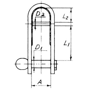 Proboat Stainless Steel Key Pin Shackle - Removeable Bar