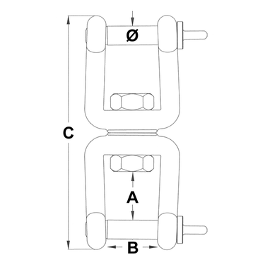 Proboat Stainless Steel JAW/JAW Swivel