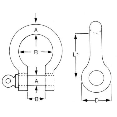 Proboat Stainless Steel Bow Shackles