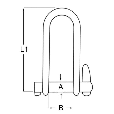 Stainless Steel Key Pin Shackle - Viking Marine