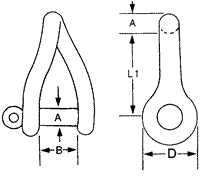 Proboat Stainless Steel Twisted Shackles