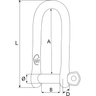 Wichard Forged CE Stainless Steel HR Long D Shackles - Viking Marine