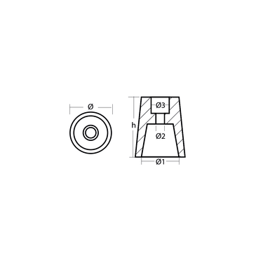 Anode 00401 Radice prop cone 30mm