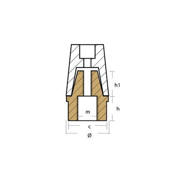 Anode 00411bis Radice Prop Nut / Plug 30mm - Viking Marine